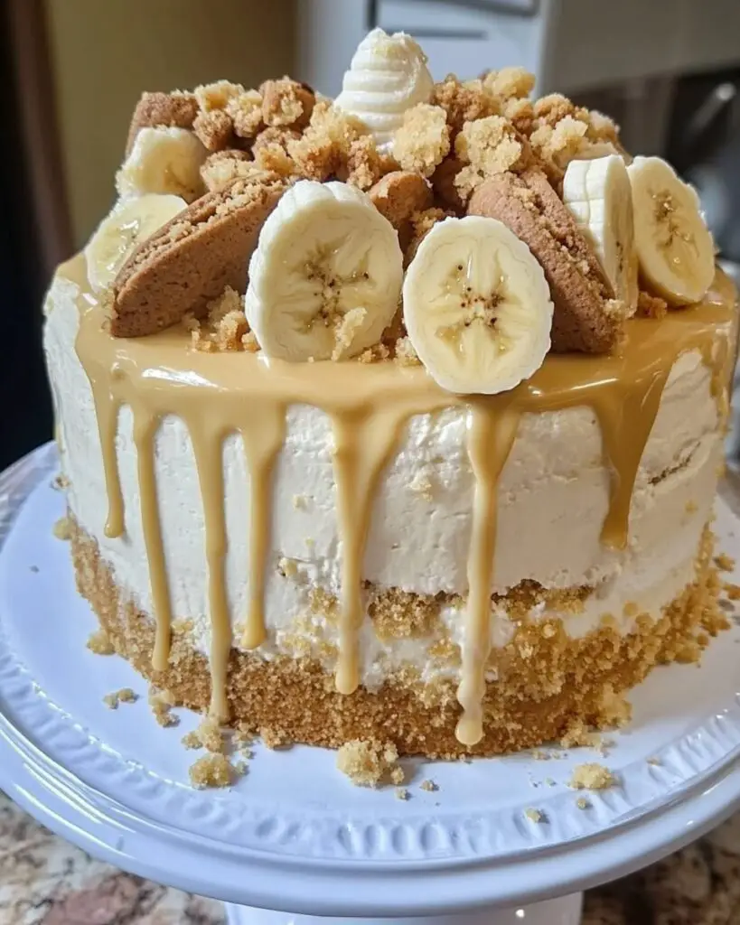 Banana Pudding Cookie Butter Cheesecake Cake
