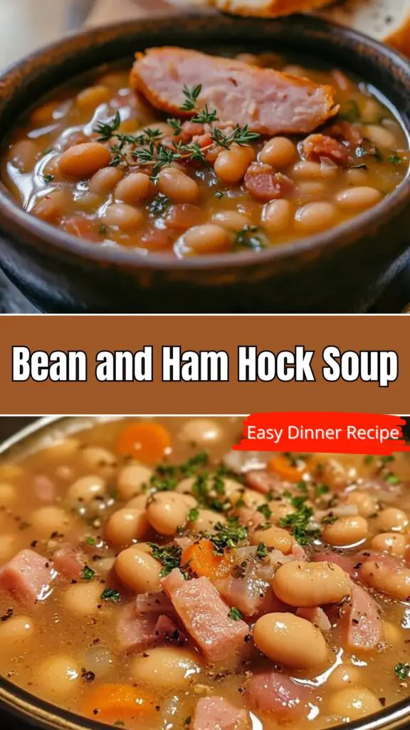 Warm up with our Delicious Bean and Ham Hock Soup Recipe! This quick and hearty dish combines tender beans and savory ham hocks, perfect for cold nights. Simple to make, it's ideal for a cozy dinner. Ready in just under an hour, this soup is packed with flavor and nutrition. Don't miss out—save this pin and get cooking tonight!