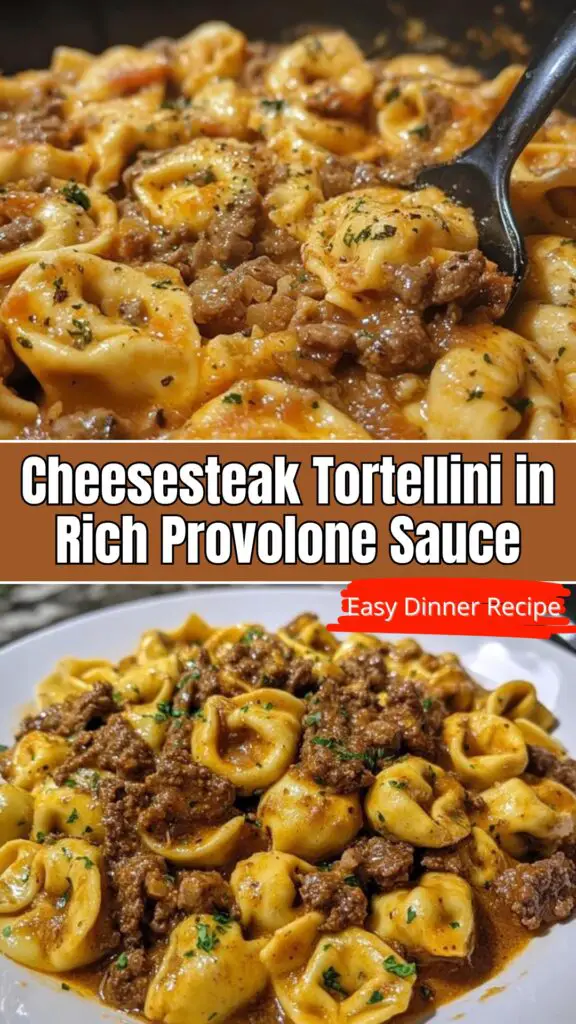 Indulge in this delicious Cheesesteak Tortellini in Rich Provolone Sauce that's perfect for busy weeknights! Creamy, cheesy, and full of flavor, this quick recipe will surely please everyone at the dinner table. It's an easy way to bring the taste of a classic cheesesteak into a comforting pasta dish. Save this pin and try it tonight for a delightful family meal!