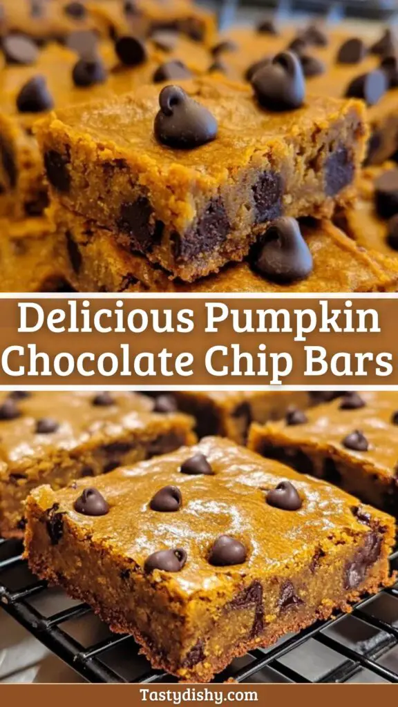 Indulge in these Delicious Pumpkin Chocolate Chip Bars, the perfect fall treat! With their rich pumpkin flavor and gooey chocolate chips, they make an ideal dessert for cozy autumn gatherings. Easy to make, moist, and loaded with spices, these bars are sure to please everyone. Try this recipe now and savor the taste of fall! Don't forget to save this pin for later! 🍂🍰