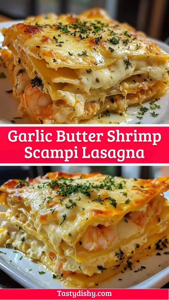 Indulge in our Garlic Butter Shrimp Scampi Lasagna for a delightful twist on a classic favorite! This quick and easy recipe combines succulent shrimp in a rich garlic butter sauce layered with lasagna noodles. Perfect for busy moms, it’s a fast meal that packs flavor and nutrients. Enjoy this dish any night of the week! Save this pin and try it at home for a stunning dinner your family will love! 🍤🍝✨