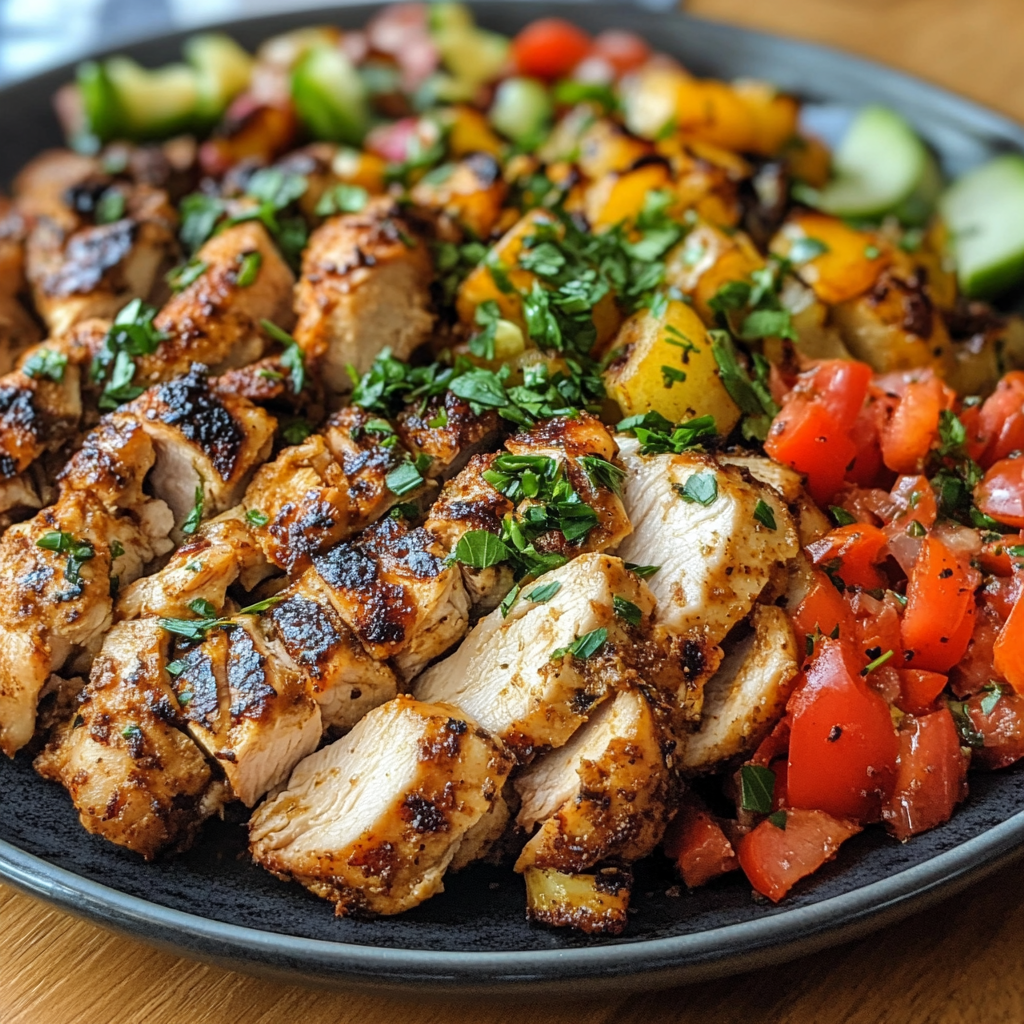 Create a flavorful Lebanese Sheet Pan Oven Roasted Healthy Chicken Shawarma Plate Recipe that’s perfect for any meal! This easy recipe combines juicy chicken with homemade Middle Eastern spices for a delicious twist. Great for meal prep, you can serve it as a platter, in wraps, or with fresh salads. Plus, it's a healthier option you can enjoy guilt-free! Don't miss out—save this pin and visit our site for the full recipe!