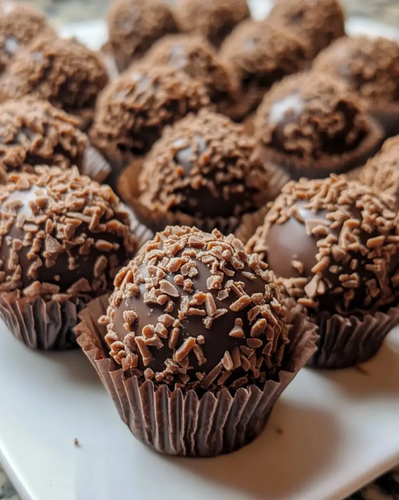 No Bake Chocolate Kahlua Truffles