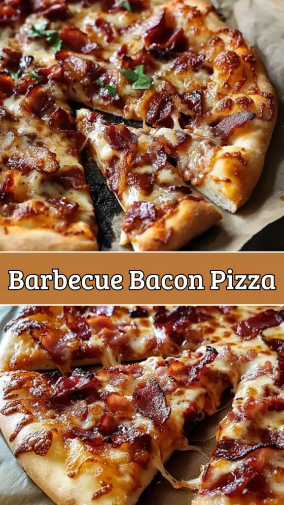 Indulge in our Delicious Barbecue Bacon Pizza Recipe! This scrumptious pizza combines crispy bacon, smoky barbecue sauce, and gooey cheese on a perfectly baked crust. It's an easy, quick dinner option that will impress your family and friends. Worth trying for a flavorsome twist on a classic! Don't forget to save this pin and explore more delicious dinners!