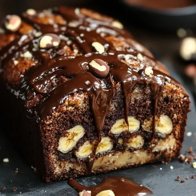Indulge in our Decadent Chocolate Hazelnut-Stuffed Banana Bread with a Creamy Twist! This irresistible recipe combines the rich flavors of chocolate and hazelnut with sweet, ripe bananas for a moist and flavorful treat. Perfect for breakfast or dessert, each slice is filled with creamy goodness that melts in your mouth. Experience life’s sweet moments—save this pin and try making this delightful banana bread today!