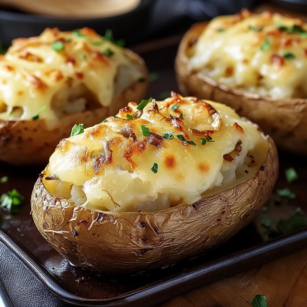 Savor the mouthwatering flavors of French Onion Stuffed Potatoes with this simple recipe perfect for busy moms! These baked potatoes are filled with sweet caramelized onions, rich Gruyere cheese, and a hint of thyme, making for a comforting yet elegant dish. Ideal for a quick dinner, this recipe is sure to please the whole family. Don't miss out—save this pin and try this tasty twist on a classic!