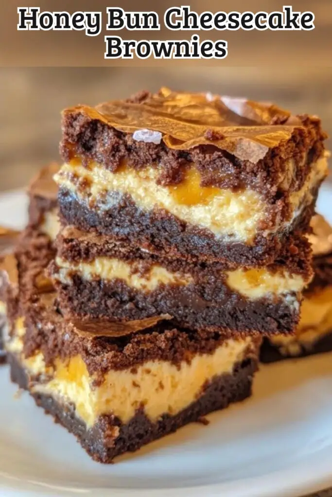 Indulge in our Decadent Honey Bun Cheesecake Brownies Recipe, where rich cheesecake meets soft, fudgy brownies and sweet honey bun flavors! Perfect for any occasion, these brownies are infused with warm cinnamon and topped with a luscious honey glaze and crunchy pecans. They’re ideal for satisfying your sweet tooth or sharing with friends. Don’t miss out on this delightful treat—try the recipe today and elevate your dessert game! Save this pin for your next baking adventure!