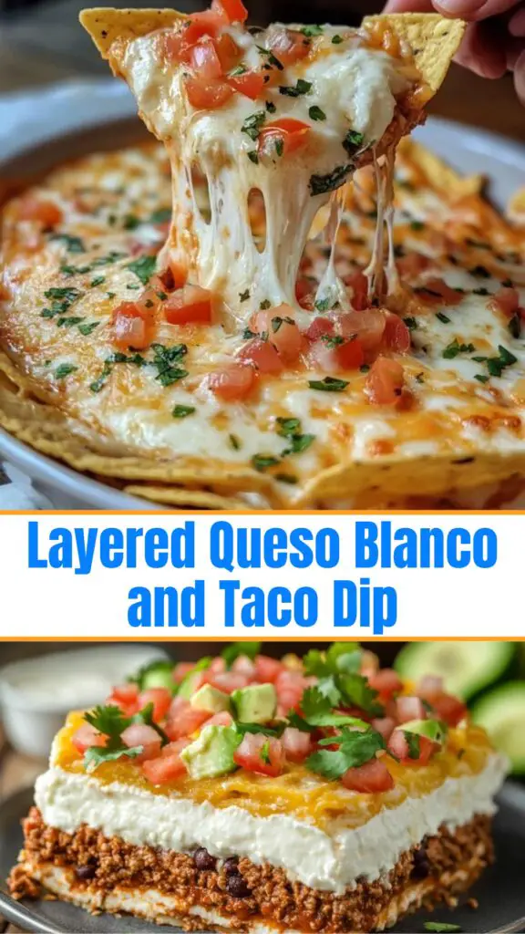 Dive into this delicious Layered Queso Blanco and Taco Dip recipe that's perfect for any gathering! With creamy layers of cheese, zesty taco meat, and sweet caramelized corn, this dip is a guaranteed crowd-pleaser. Easy to make and full of flavor, it's a must-try for your next party! Don’t miss out – save this pin and impress your guests with a tasty appetizer they'll love!