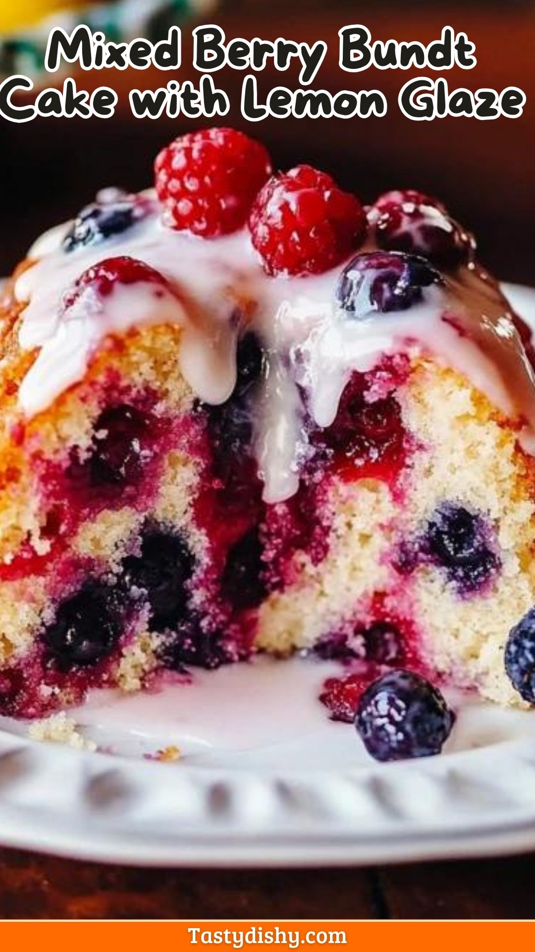 Mixed Berry Bundt Cake with Lemon Glaze Delicious Recipes Easy