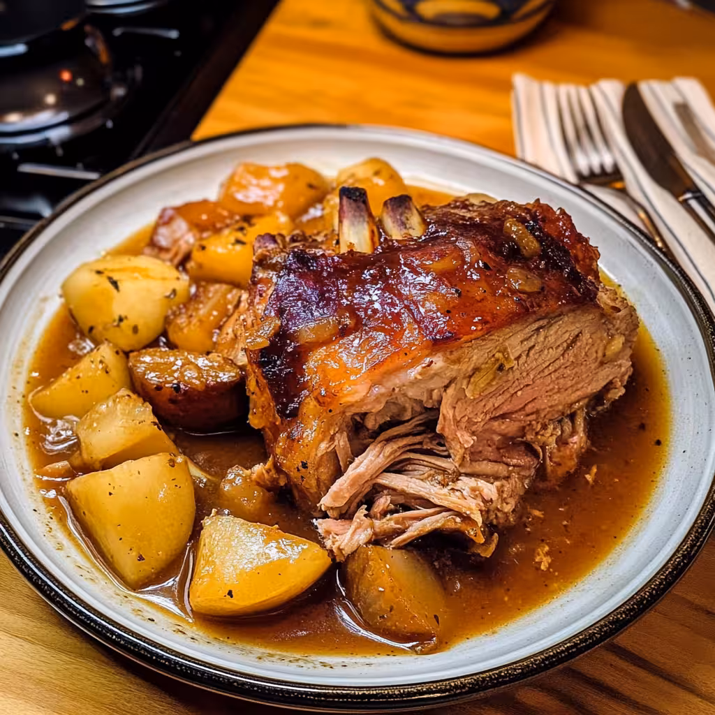 Apple Cider Braised Pork Shoulder