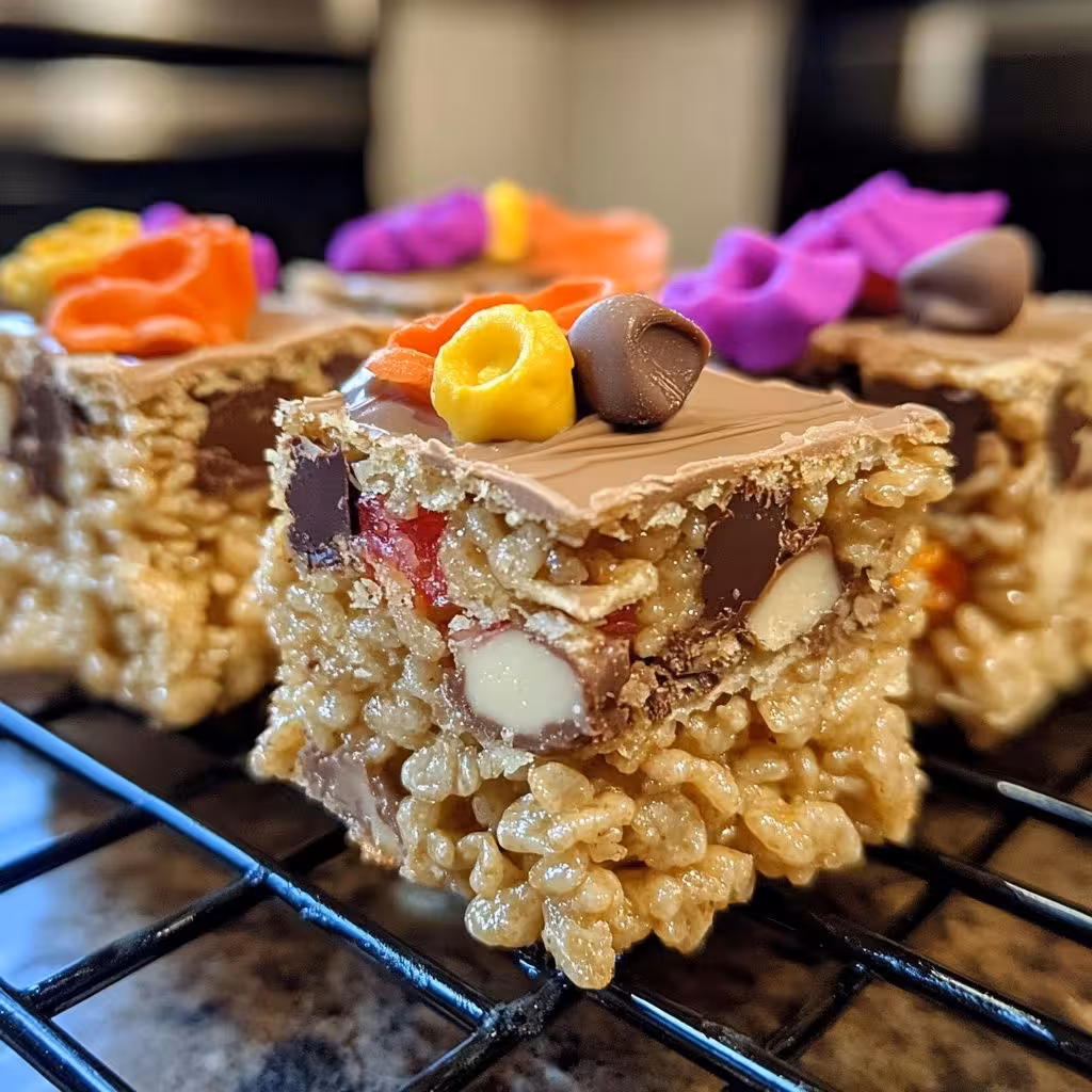 Chocolate Peanut Butter Rice Krispie Treats