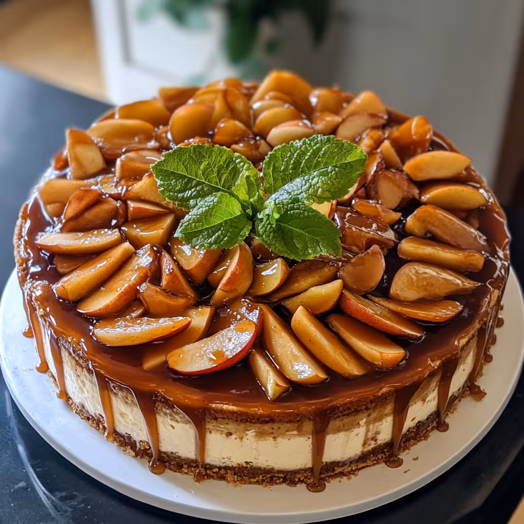 Celebrate Thanksgiving with a delicious Caramel Apple Cheesecake! This creamy dessert is layered with sweet caramel and fresh apples, making it a perfect holiday treat. Easy to make and sure to impress your family and friends! Enjoy a slice of pumpkin spice cheer this season! 🍏🍰🍂