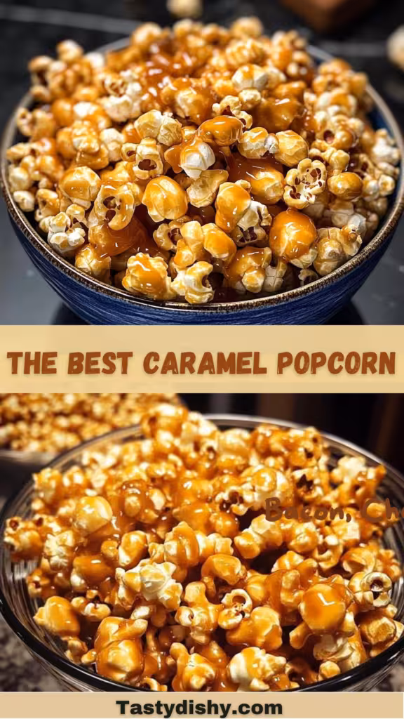 Indulge in THE BEST Caramel Popcorn that's crunchy, buttery, and bursting with sweet flavor! This homemade treat is perfect for movie nights, parties, or a delightful snack anytime. Easy to make and irresistibly tasty, you’ll want to keep this recipe on hand. Don't forget to save this pin and try making this delicious caramel popcorn today! 🍿🍭