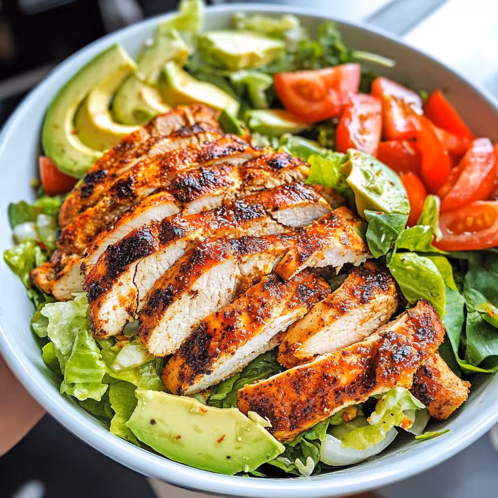 Blackened Chicken Salad with Avocado