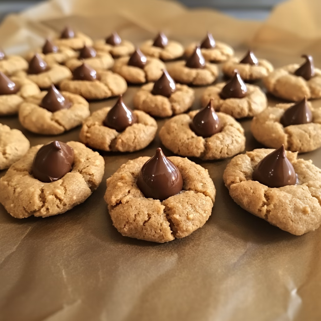 Savor the delightful combination of Peanut Butter Blossoms! This easy recipe features soft peanut butter cookies topped with a delicious chocolate kiss. Perfect for holiday baking or a sweet treat anytime. These cookies are sure to be a family favorite—try them today!