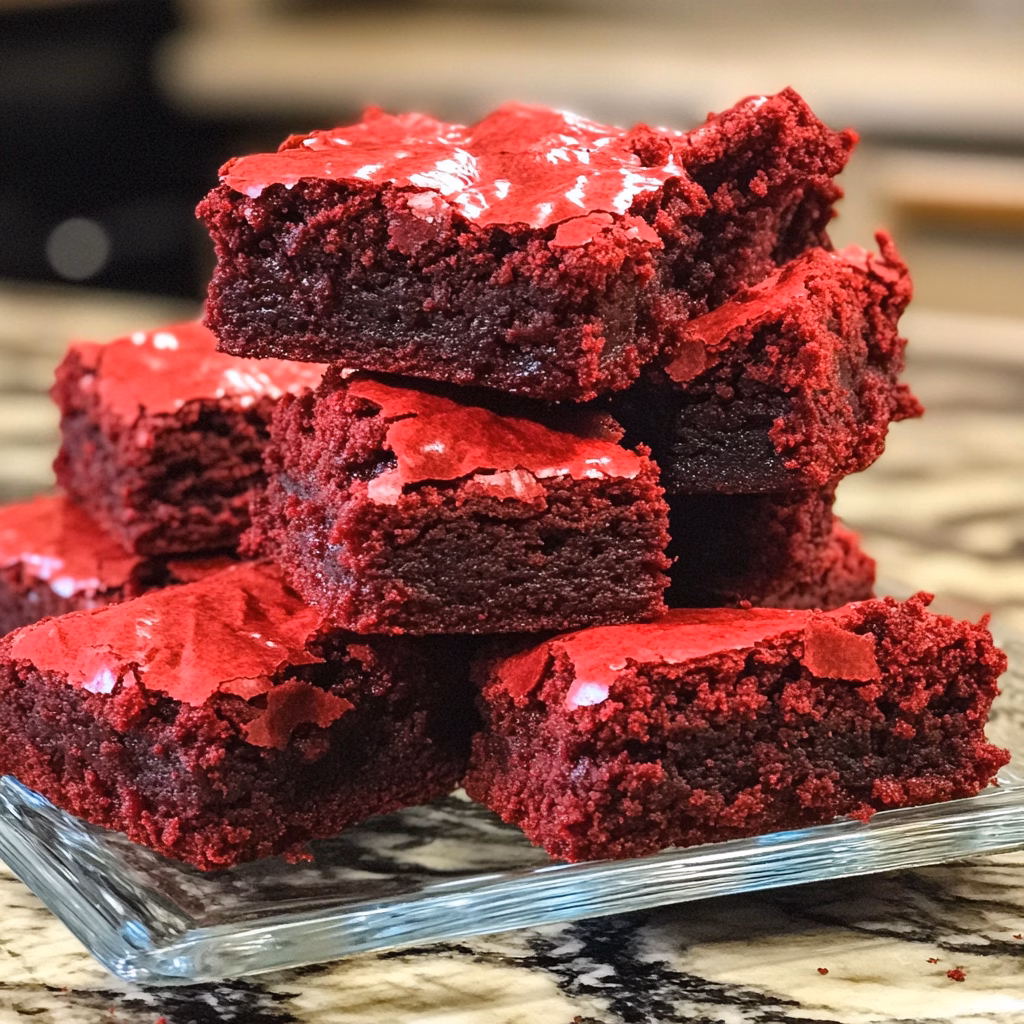 Satisfy your sweet tooth with these delicious Red Velvet Brownies! This easy recipe features a rich, chocolatey flavor combined with the classic red velvet taste, perfect for any occasion. They're fudgy, decadent, and topped with a creamy cream cheese frosting that makes them irresistible. Great for sharing at parties or enjoying at home!