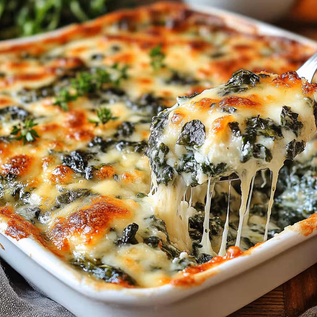 Delight in this creamy and cheesy Spinach Gratin recipe! It's a simple yet delicious side dish perfect for family dinners or special occasions. Packed with fresh spinach and cheese, it's a nutritious way to enjoy greens. Try this comforting classic today!