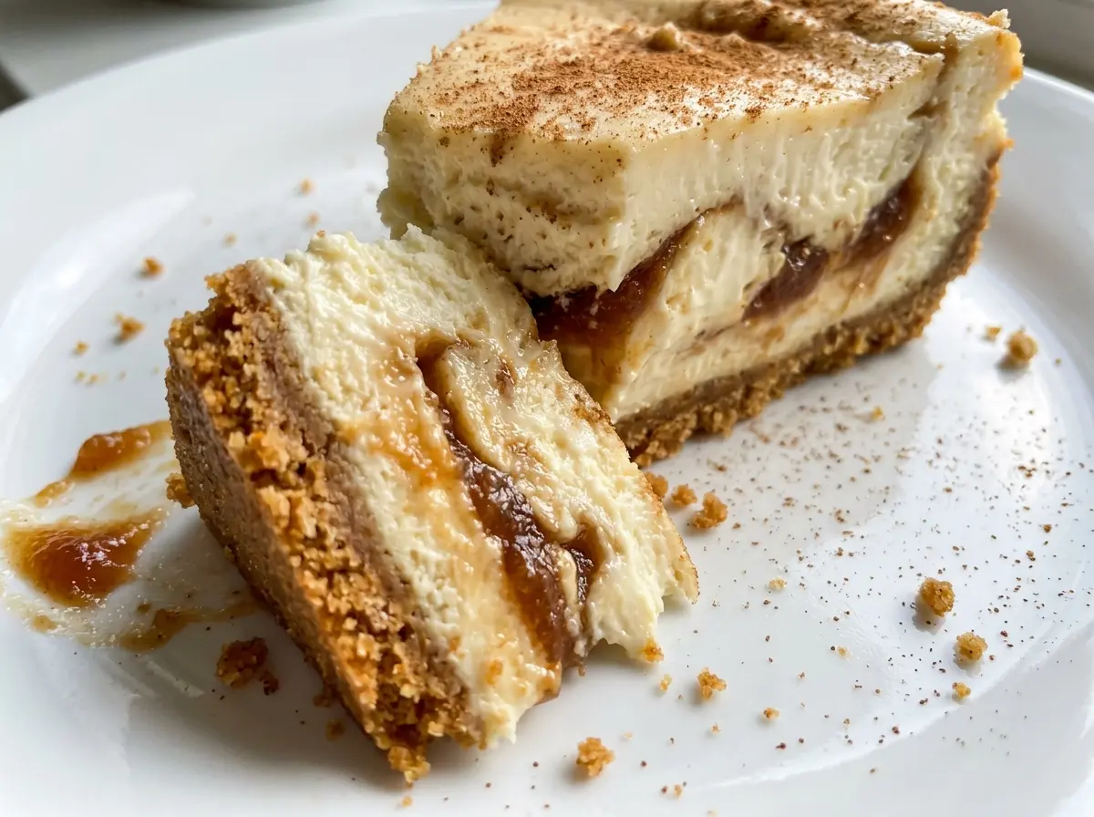 Apple Butter Cheesecake creamy cinnamon swirl