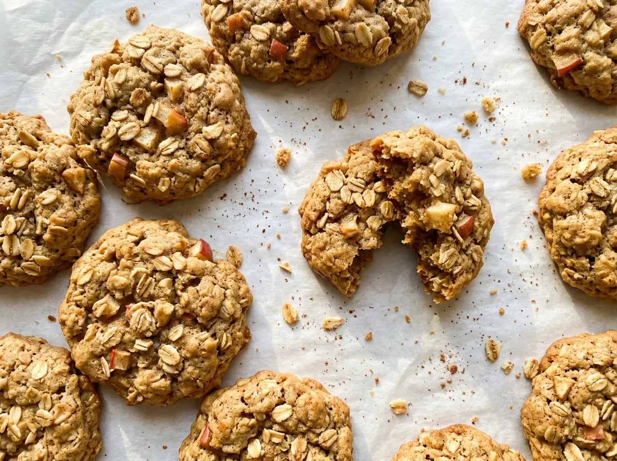 Apple Cinnamon Oatmeal Cookies chewy oat centers