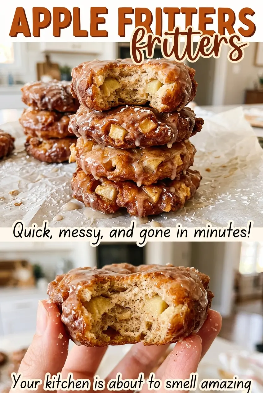 Apple fritters crisp sweet bites