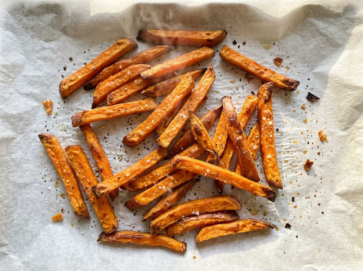 Baked Sweet Potato Fries golden seasoned edges