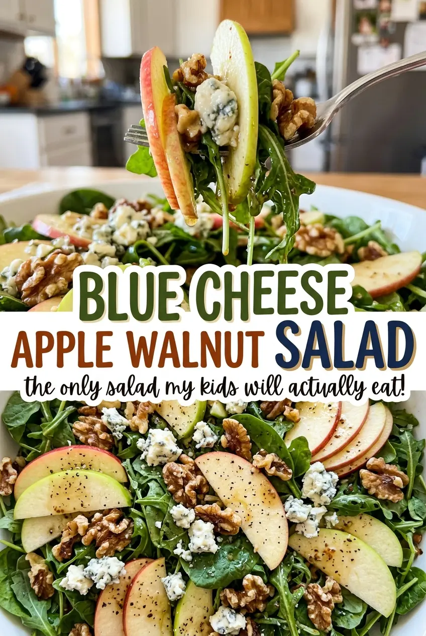 Blue Cheese Apple Walnut Salad fresh apple slices