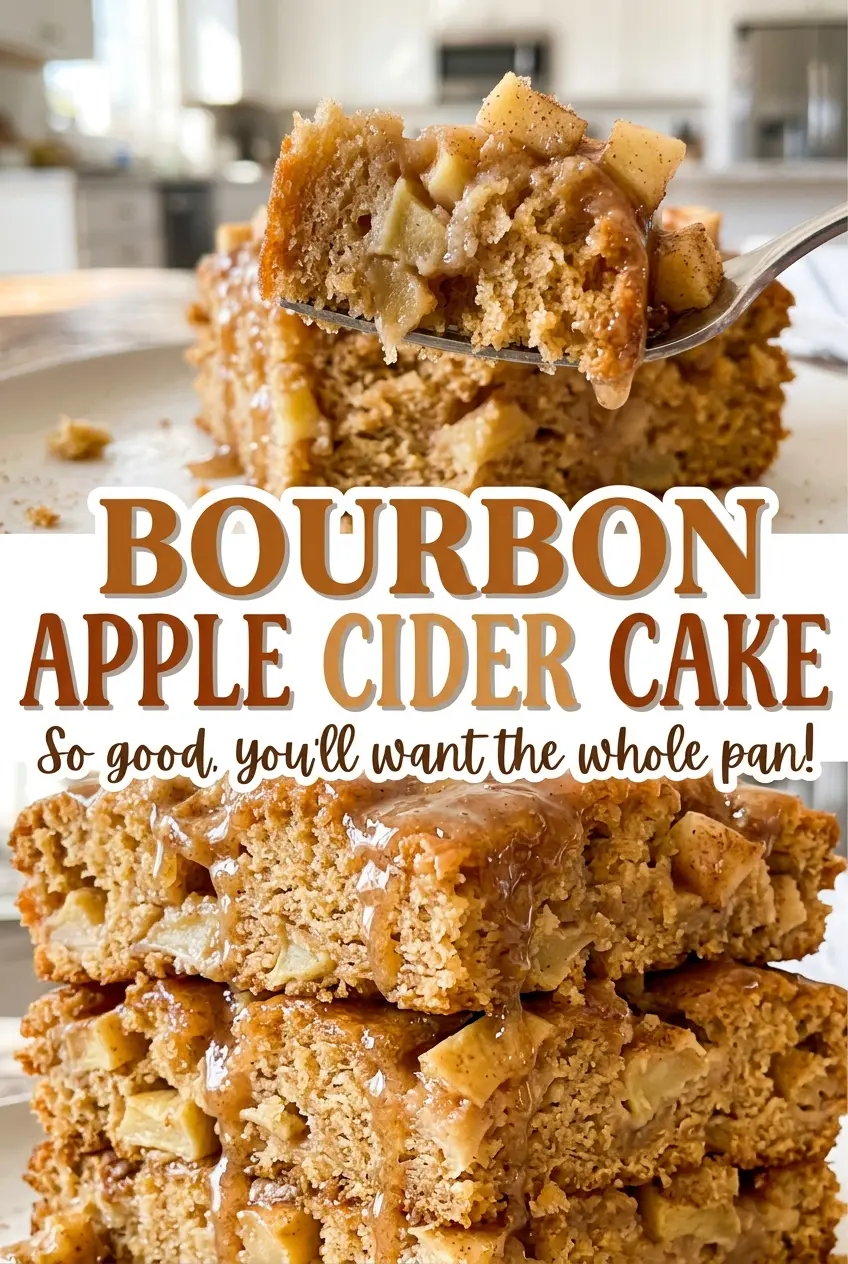 Bourbon Apple Cider Cake sliced spiced crumb