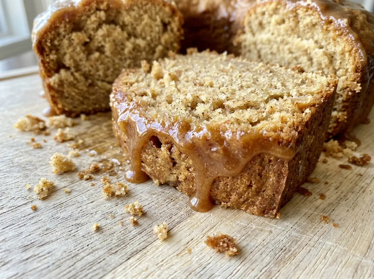 Bourbon Apple Cider Cake golden glazed Bundt