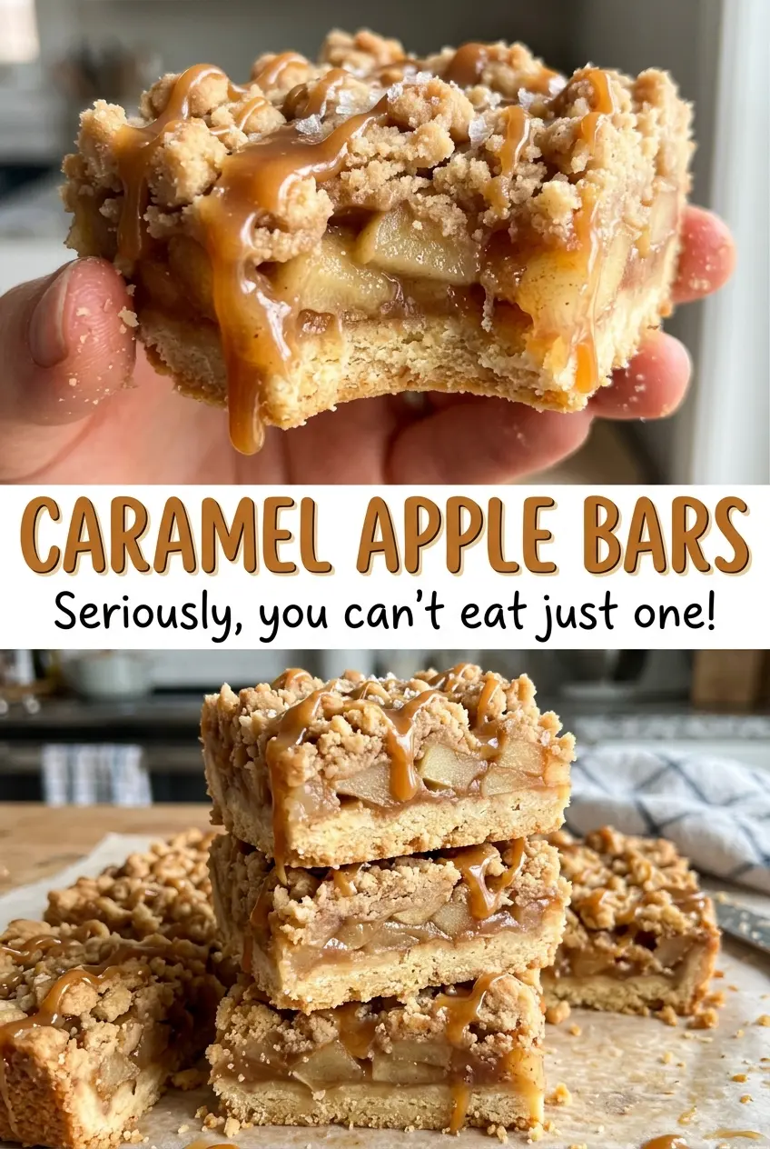 Caramel Apple Bars crumbly caramel-topped