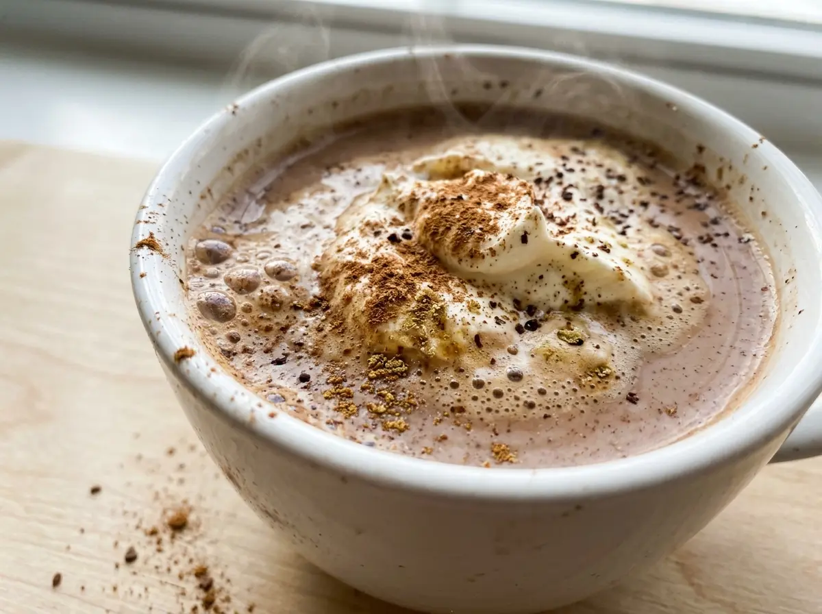 Chai hot chocolate creamy and spiced