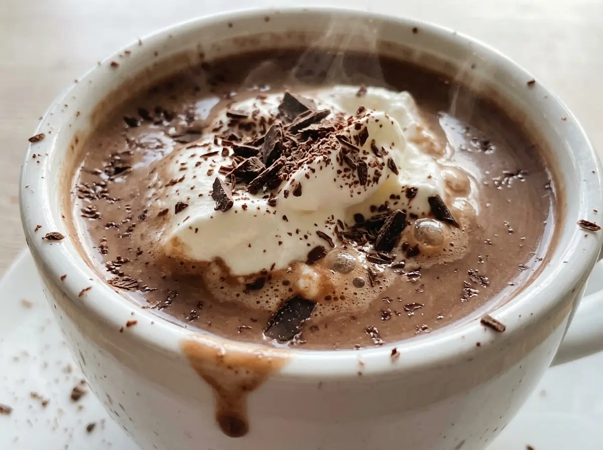 Coffee Hot Chocolate, creamy and steaming