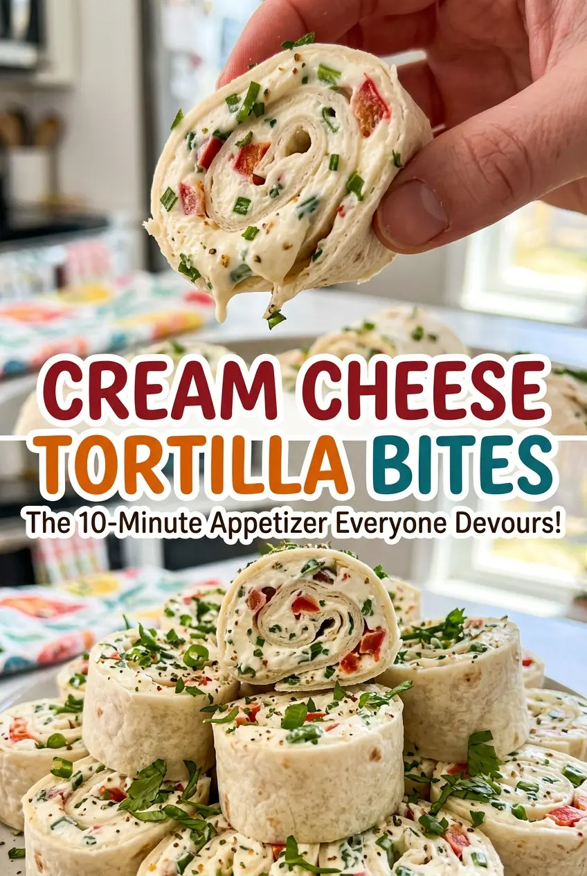 Cream Cheese Tortilla Bites cheesy green chile pinwheels