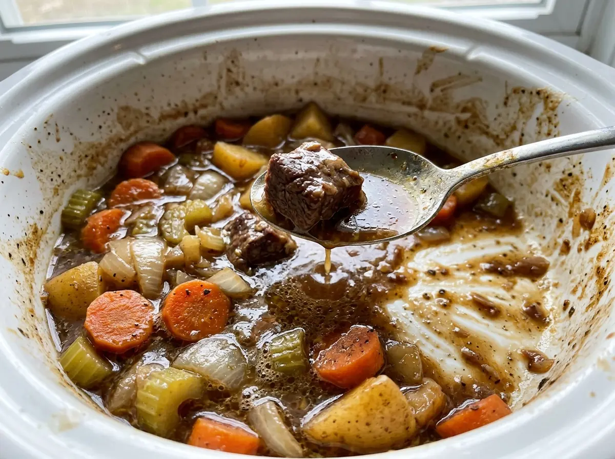 Crock Pot Beef Stew tender beef, hearty vegetables