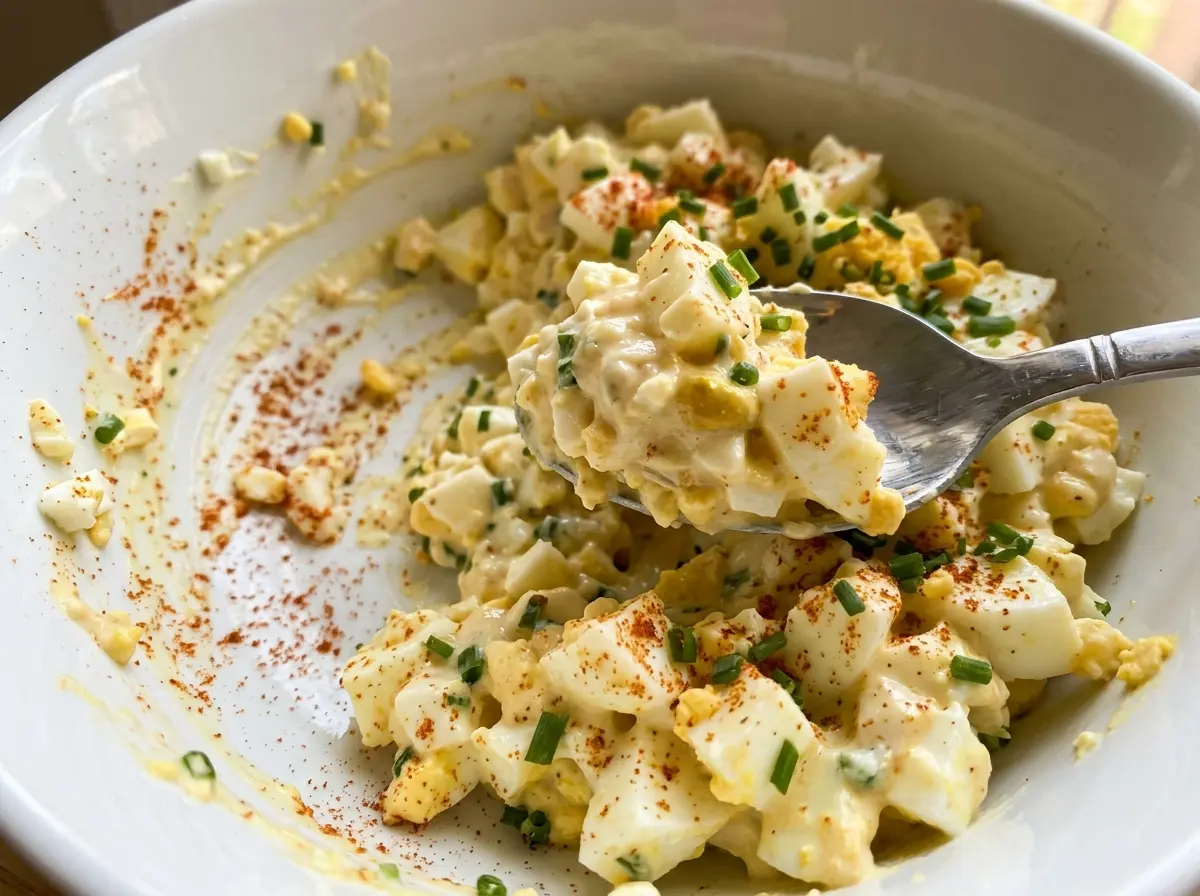 Deviled Egg Salad creamy, tangy, crisp