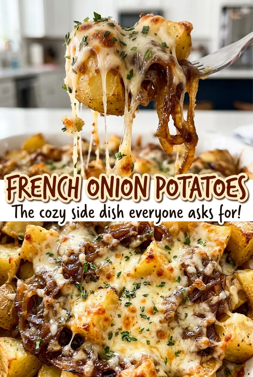 French Onion Potatoes creamy onion bake