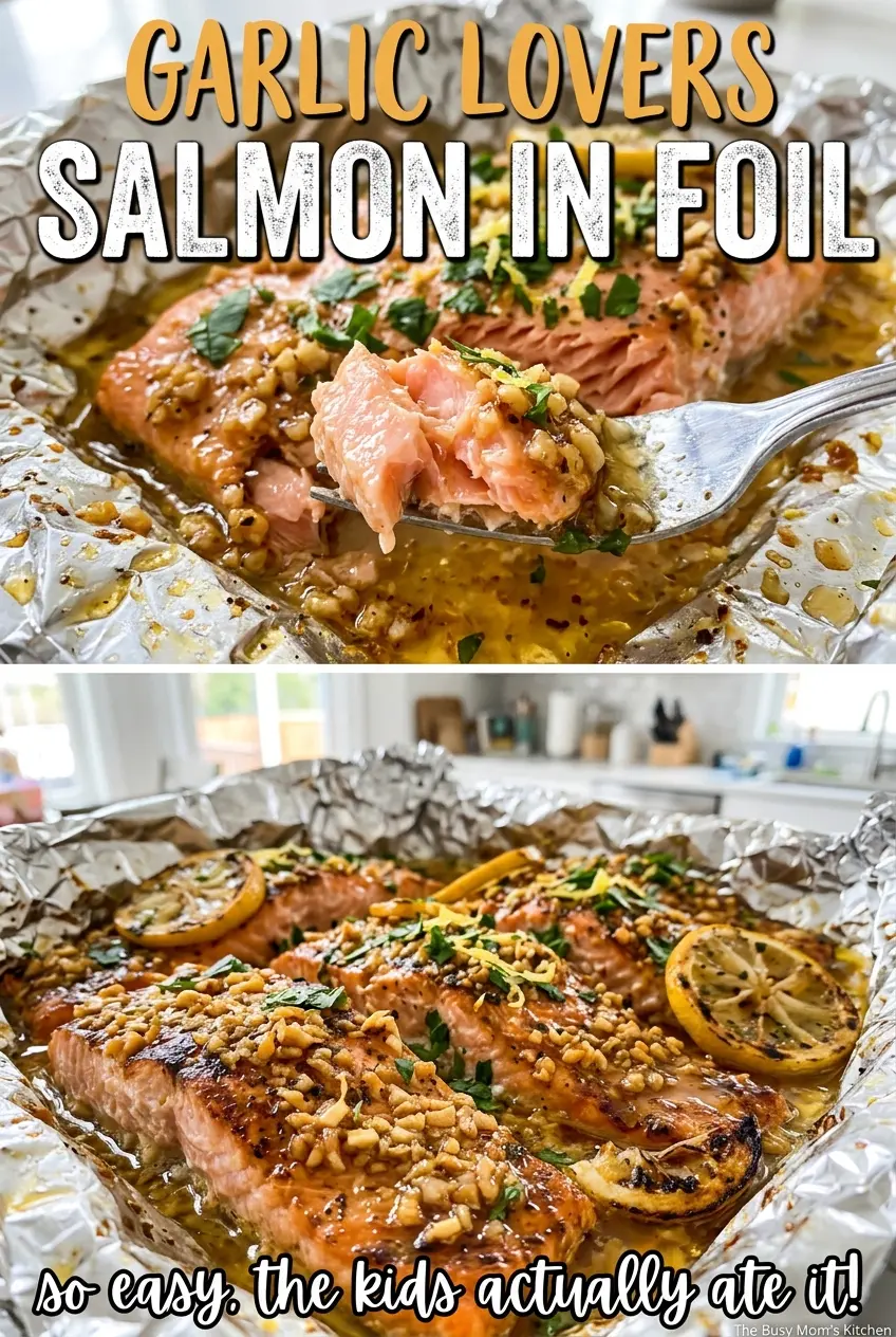 Garlic Lovers Salmon In Foil flaky buttery garlic