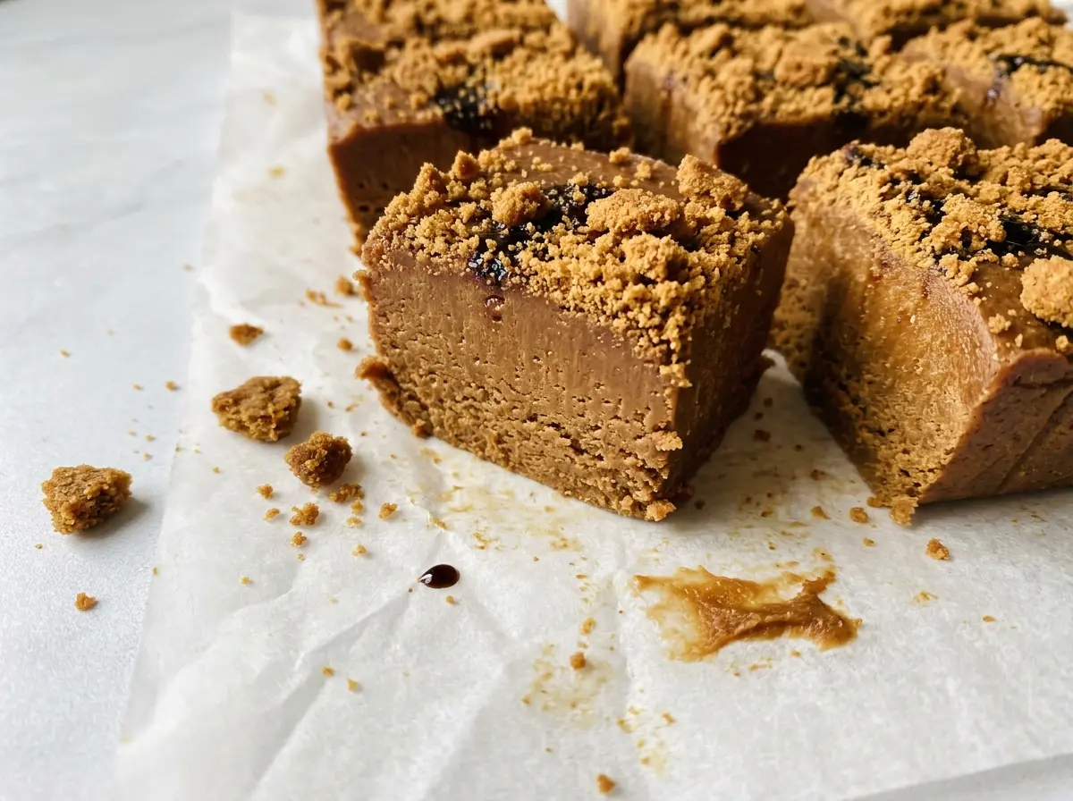 Gingerbread fudge with creamy spiced squares