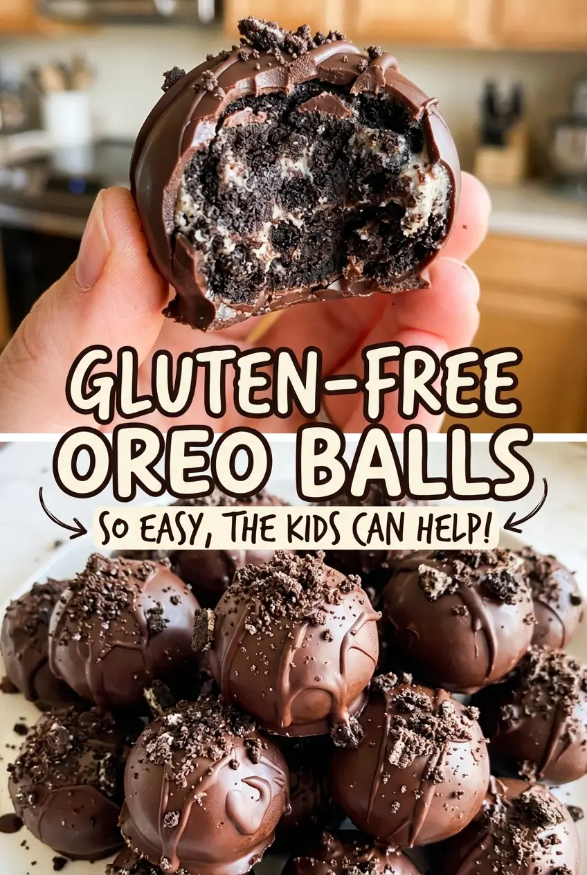 Gluten Free Oreo Balls creamy cookie centers