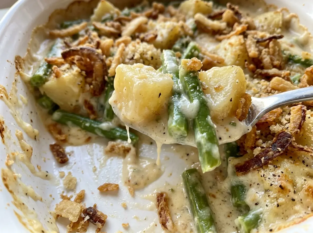 Green Bean and Potato Casserole creamy golden vegetables