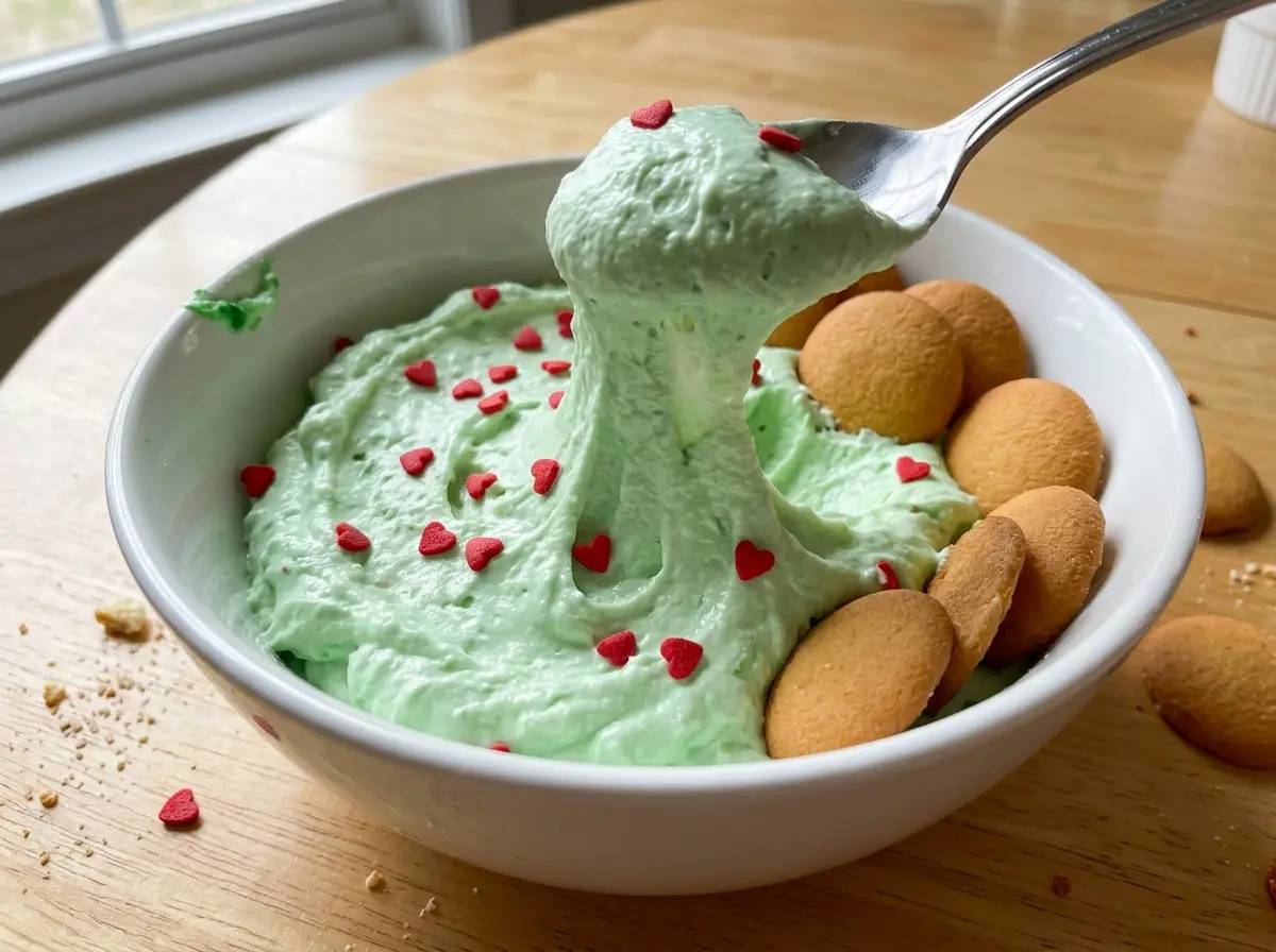 Grinch Dip fluffy green dessert