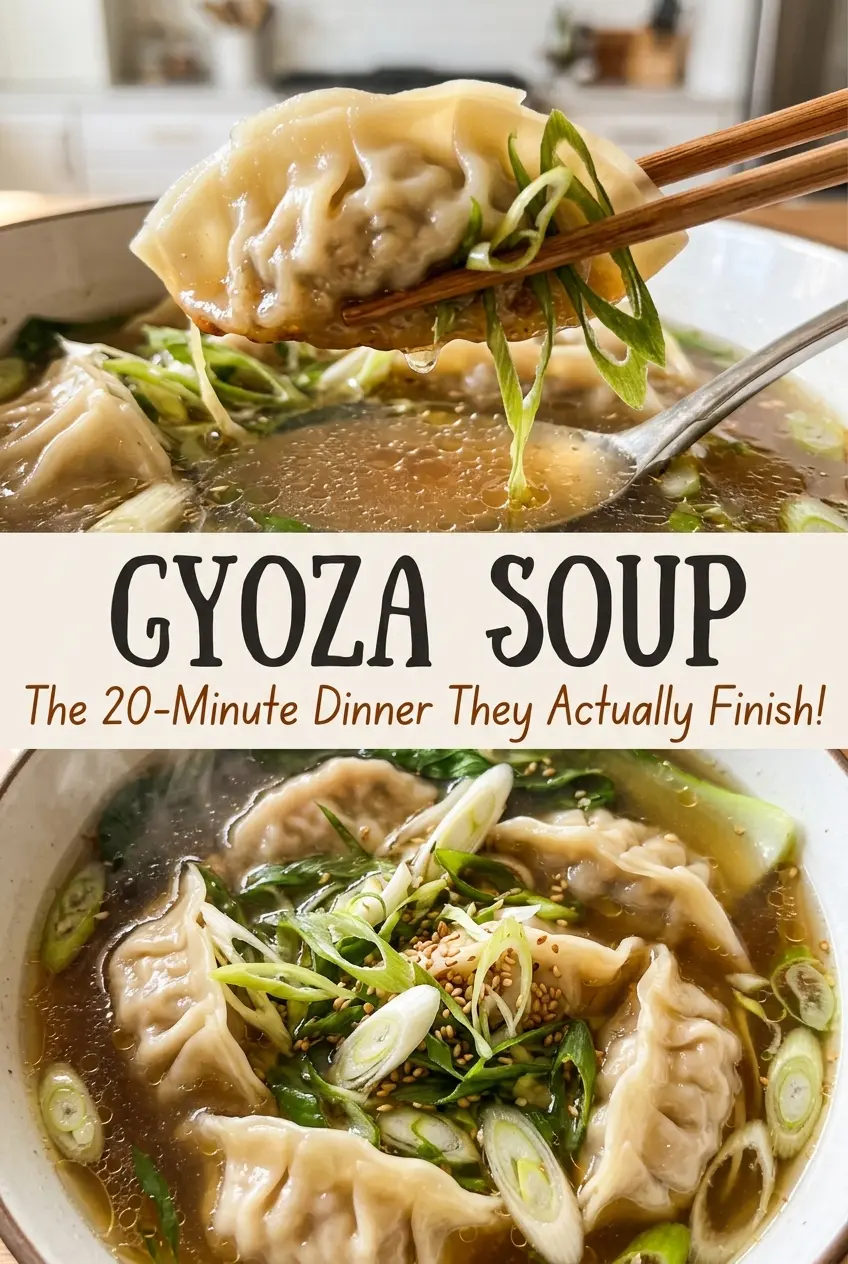 Gyoza Soup tender dumplings cabbage