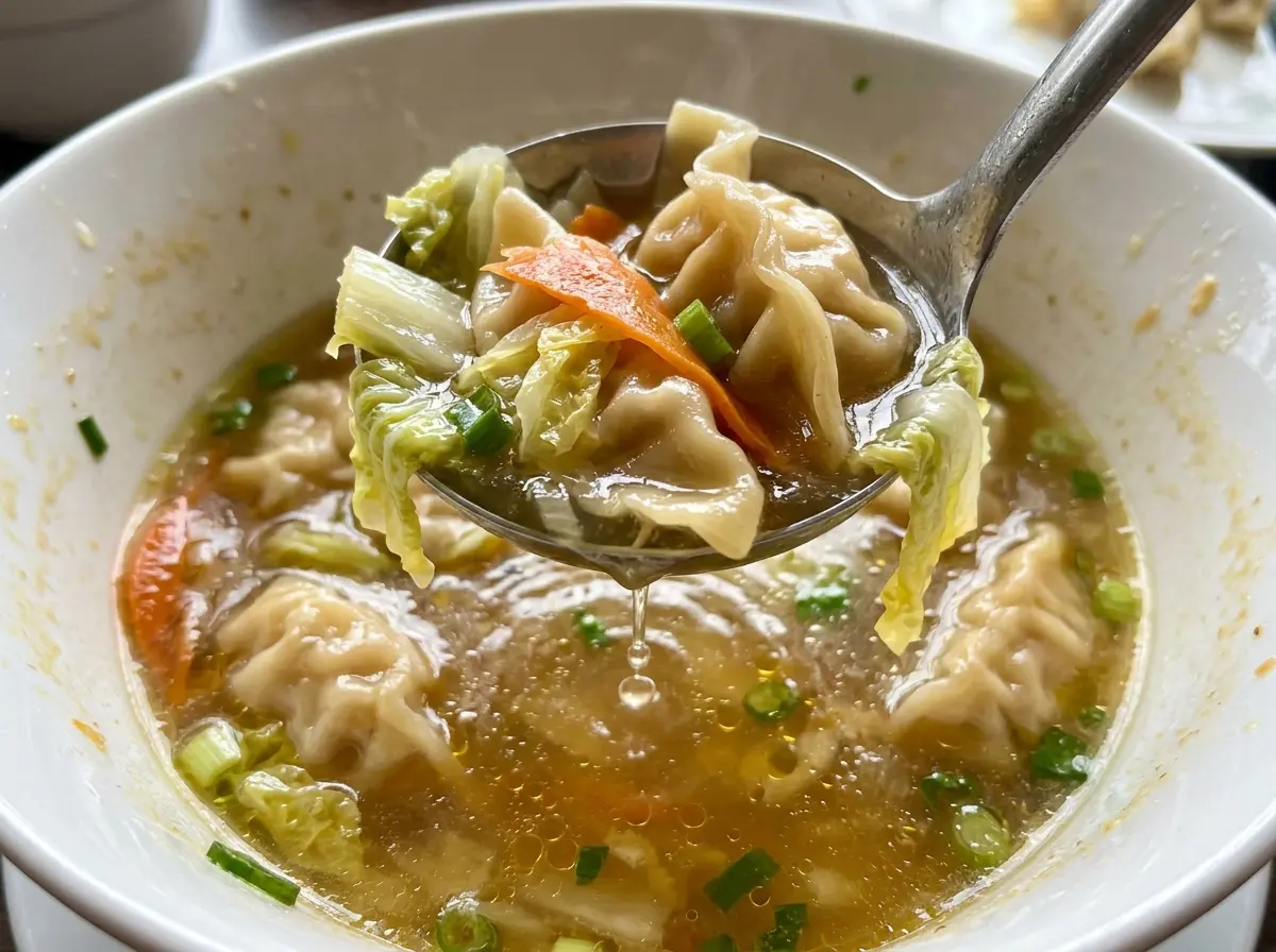 Gyoza Soup savory ginger broth