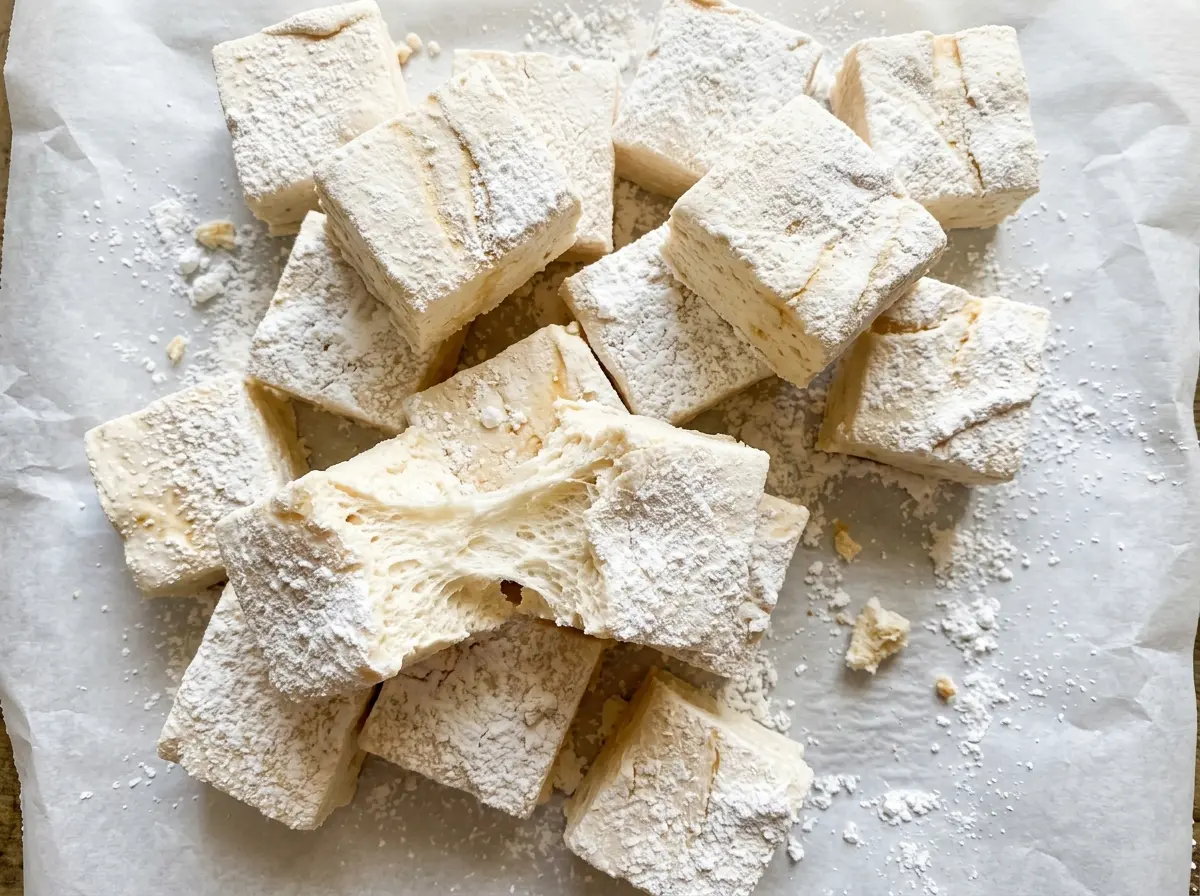 Homemade Maple Marshmallows soft maple squares