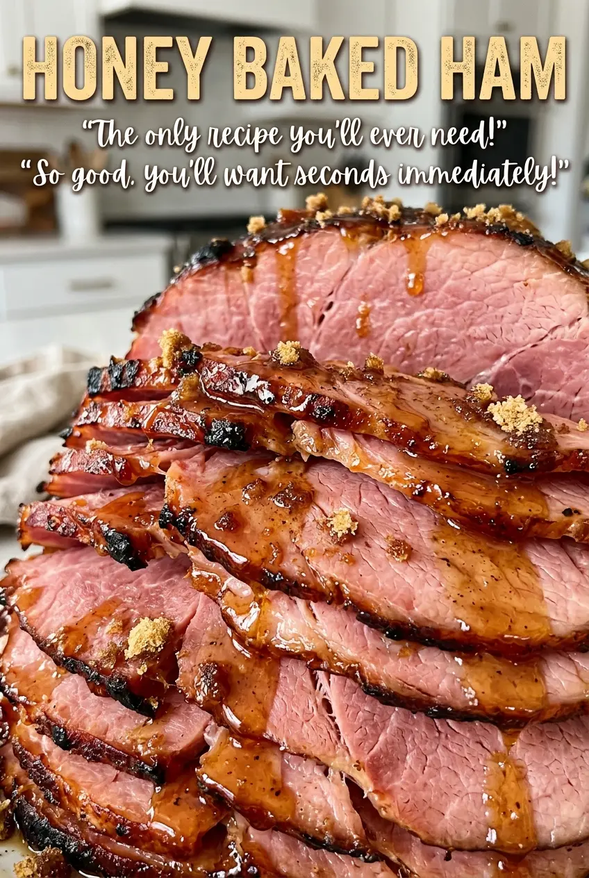 Honey Baked Ham glossy caramelized crust