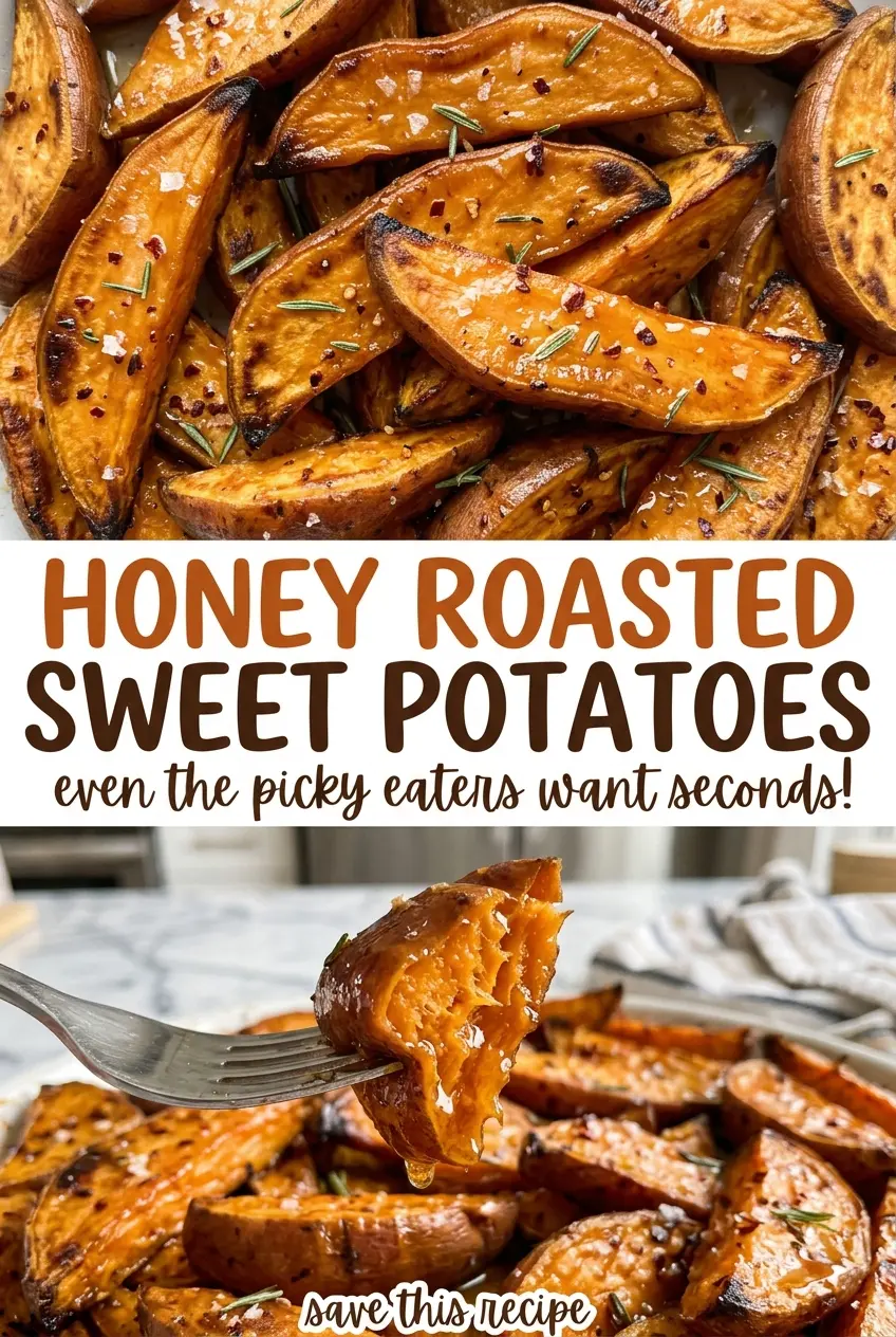 Honey Roasted Sweet Potatoes tender cinnamon cubes