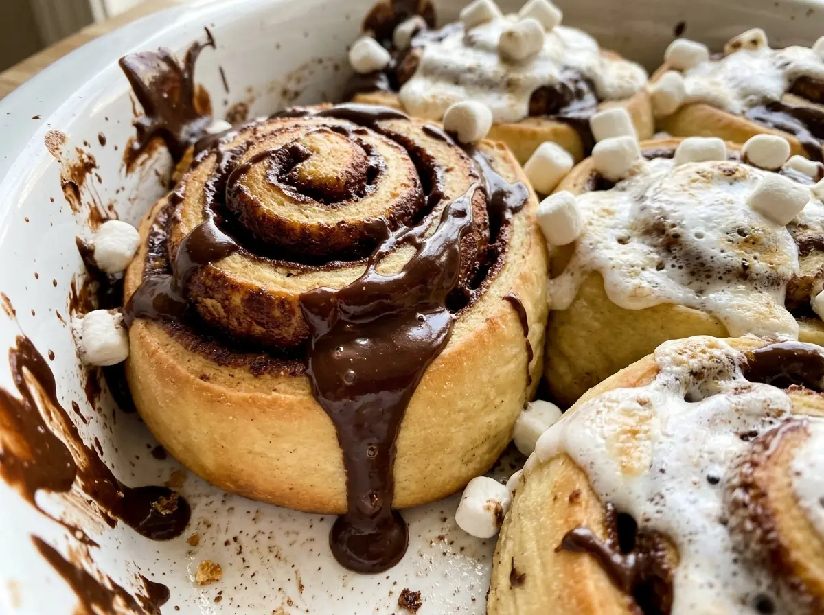 Hot Chocolate Cinnamon Rolls cocoa swirls