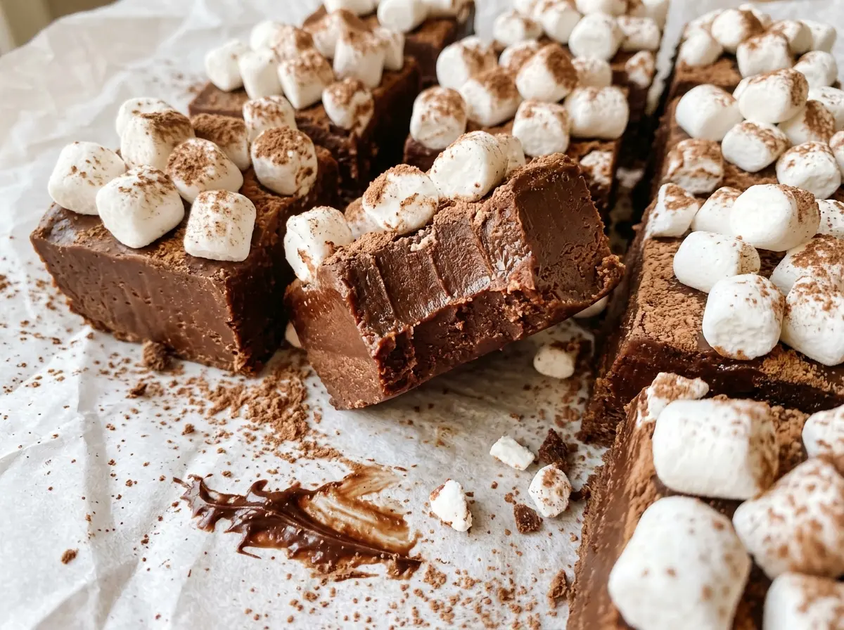 Hot Chocolate Fudge with soft marshmallow topping
