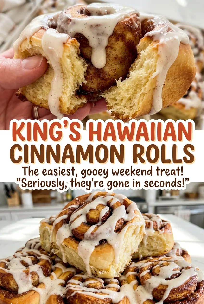 King's Hawaiian Cinnamon Rolls with cinnamon filling