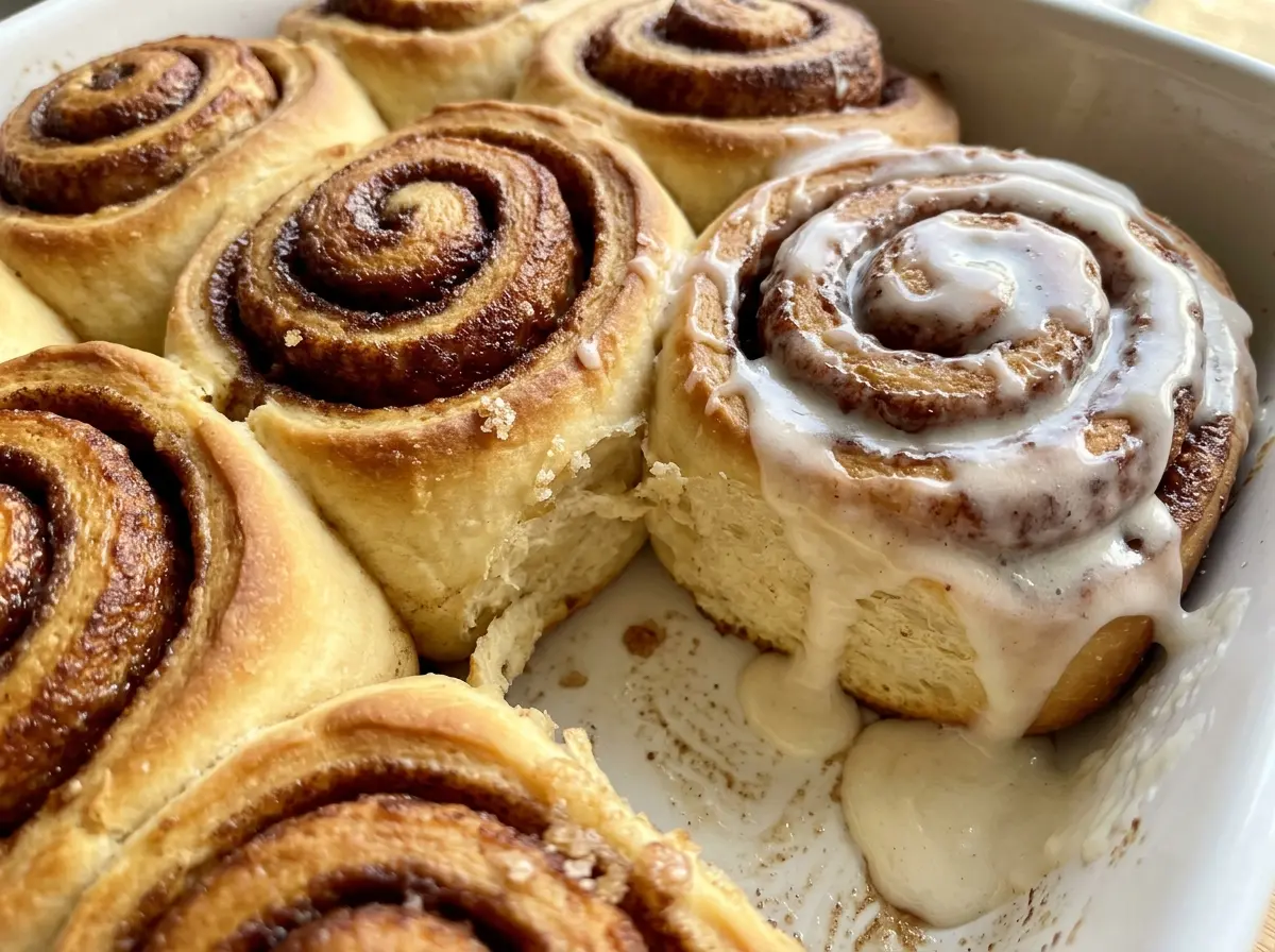 King's Hawaiian Cinnamon Rolls with creamy icing