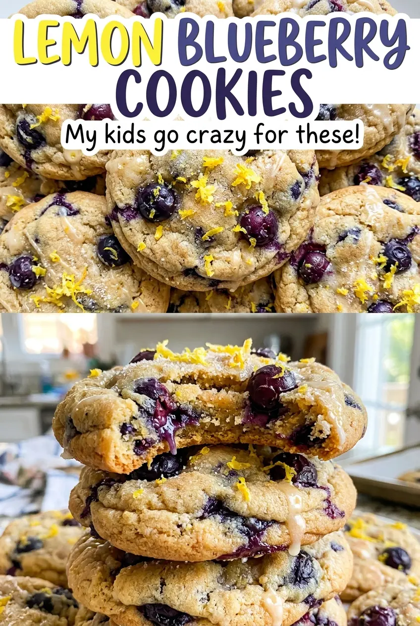 Lemon Blueberry Cookies, bright citrus berry-studded